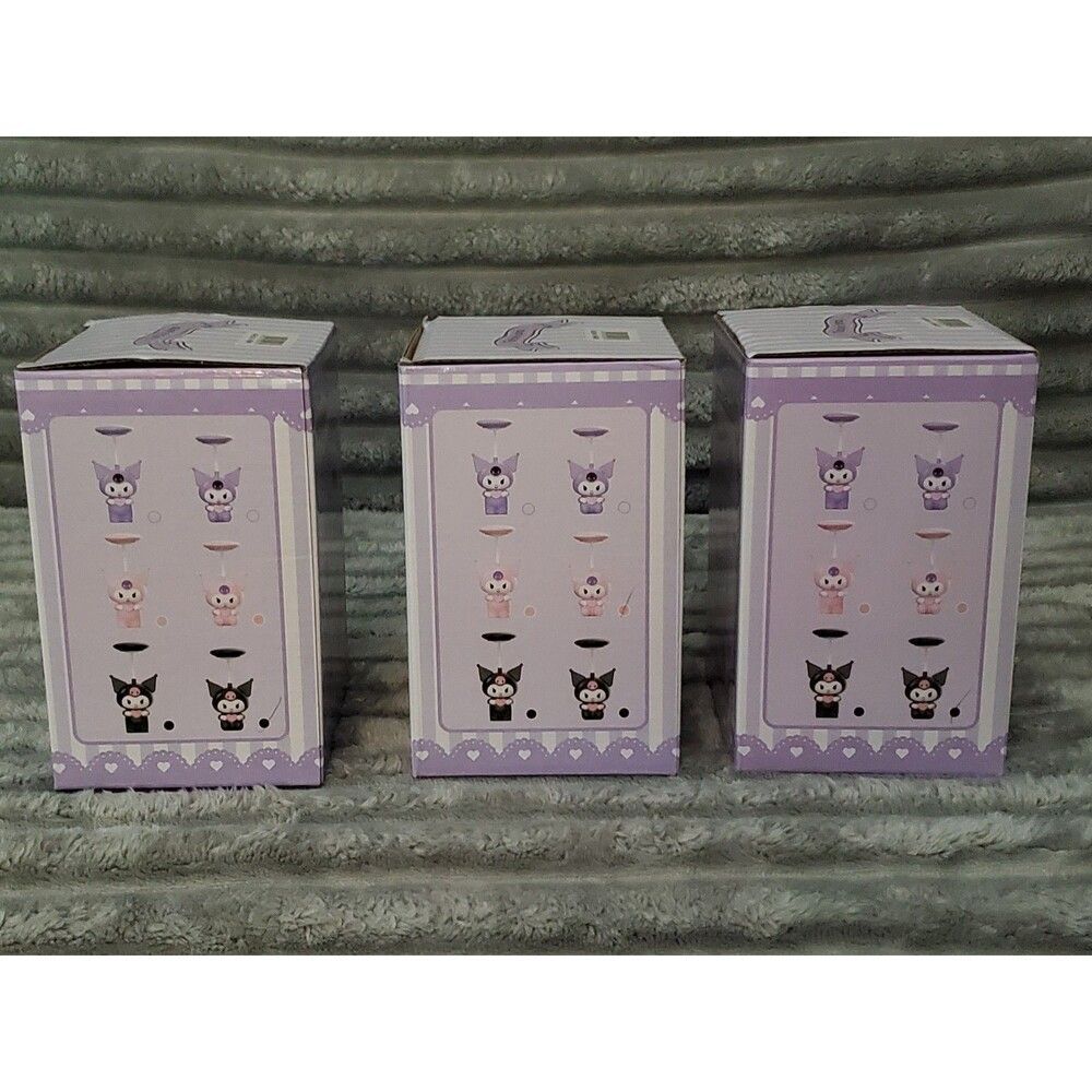 Set of 3 Small Kuromi Table Lamps 2 Black/ 1 Pink New - Picture 4 of 13